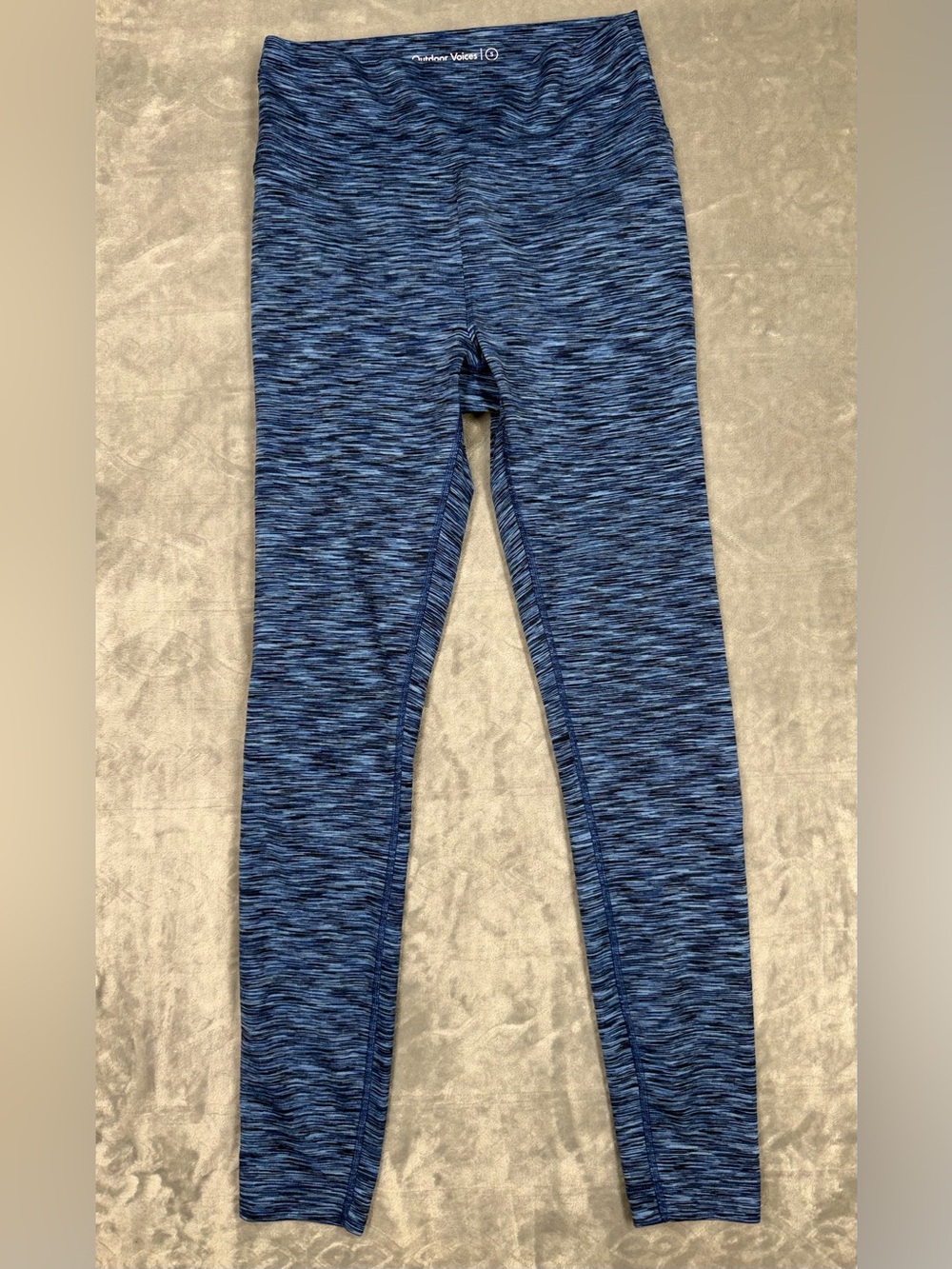 Outdoor Voices Blue Space-Dye Leggings
